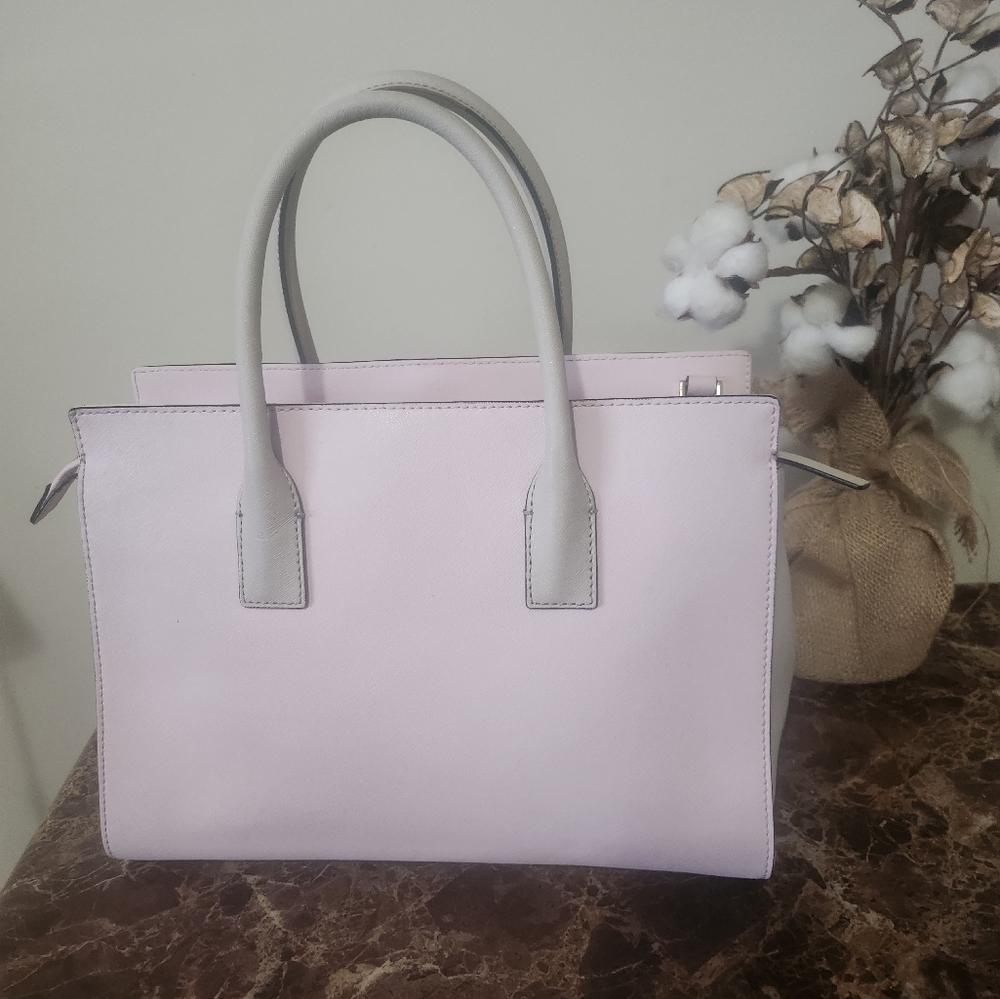EUC Kate Spade Pink Leather Tote and Twilly  Bundle - Picture 9 of 12